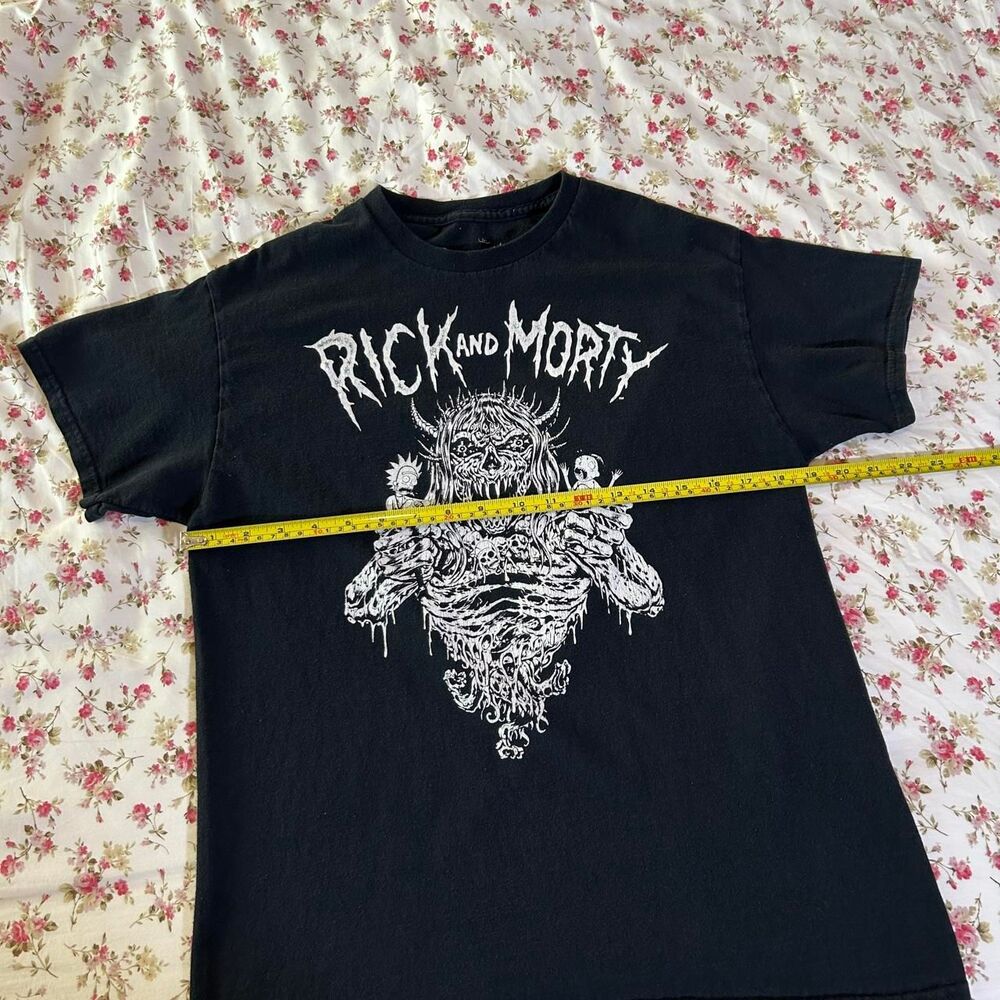 Rick & Morty death metal black graphic tee M - Picture 6 of 6